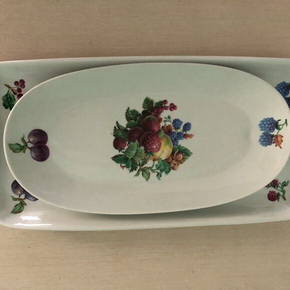 Naaman Israel Fine Porcelain Rectangular and Oval Serving Trays 6”x 13” - Picture 11 of 11